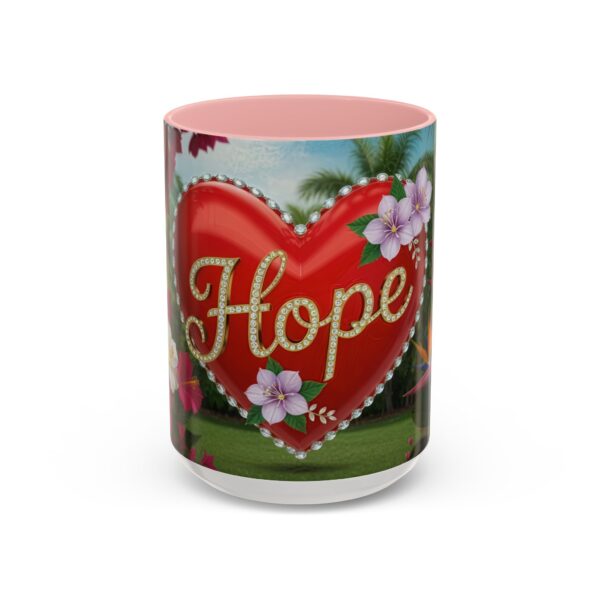 Our "Hope" 'Solid Red Heart' Inspirational design! Accent Coffee Mug, Perfect for Wedding Gifts, Love Confessions, Inspirational Floral Decor Philippians 4:8 - Image 25