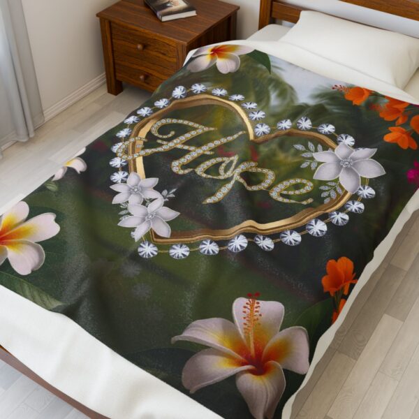 Our Beautiful "HOPE" Inspirational 'Diamond Ring Design' Velveteen Plush Throw Blanket - A Cozy Gift for Anniversary, Home Faith Decor Bedding - Image 7