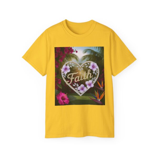 Our "Faith" Inspirational 'Diamond Ring Heart' Design Vintage Christian Faith Apparel Unisex Cotton T-Shirt Thoughtful Quote, Philippians 4:8 - Image 27