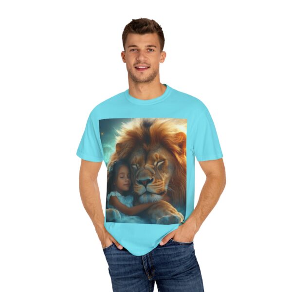 Garment-Dyed Unisex T-Shirt, "Lucy and Lion" Graphic Design Tee, Summer Casual Wear, Relaxed Style - Image 32