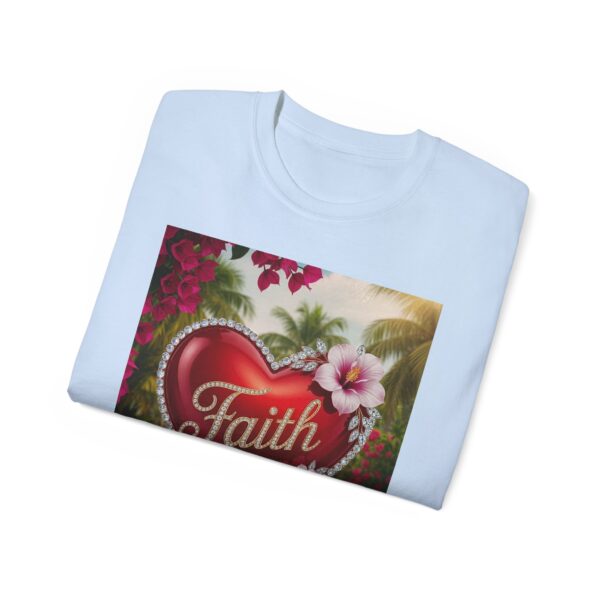 Our "Faith" Inspirational 'Solid Red Heart' Design Vintage Christian Faith Apparel Unisex Cotton T-Shirt, Thoughtful Quote, Philippians 4:8 - Image 37