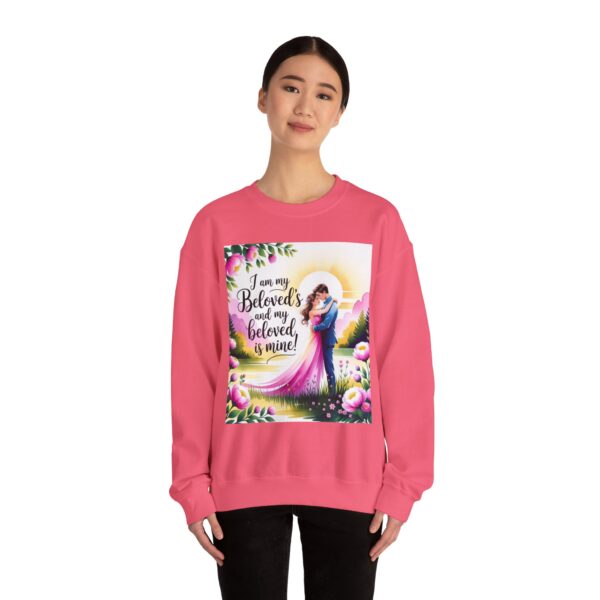 Crewneck Lightweight Sweatshirt with our "I am my Beloved's" Vintage Inspired Sweatshirt, Couple's Gift, Weddings, Anniversaries, Biblical, Song of Solomon - Image 44