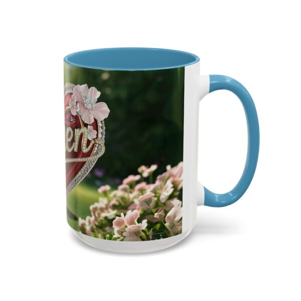 Our "Amen" Inspirational 'Elaborate Red Flowers Heart' design Accent Coffee Mug, Perfect for Wedding Gifts, Love & Faith Decor, Philippians 4:8 - Image 38