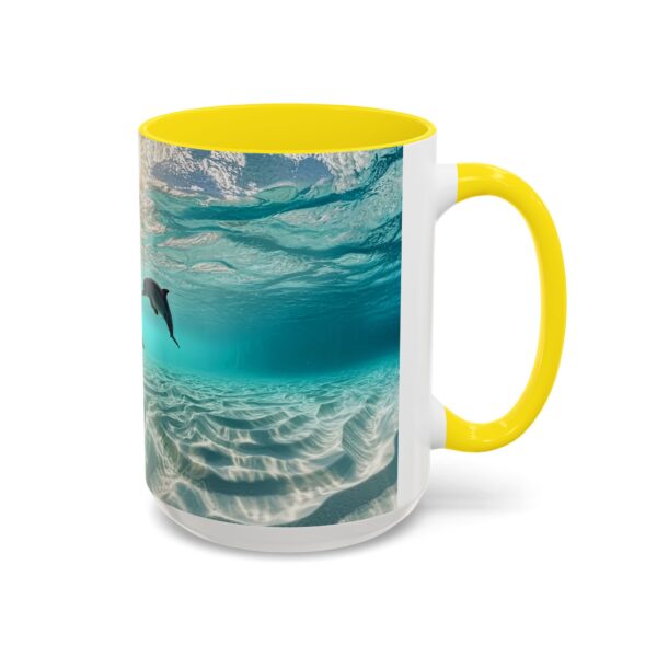 Our "Dolphins at Rest" design Accent Coffee Mug, Perfect for Wedding Gifts, Inspirational Decor, Beauty of God's Creation, Tea Cup, Ceramic - Image 62