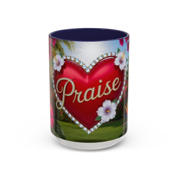 Our "Praise" 'Solid Red Heart' Inspirational Design Accent Coffee Mug, Perfect for Wedding Gifts, Love & Faith Decor, Philippians 4:8 - Image 21