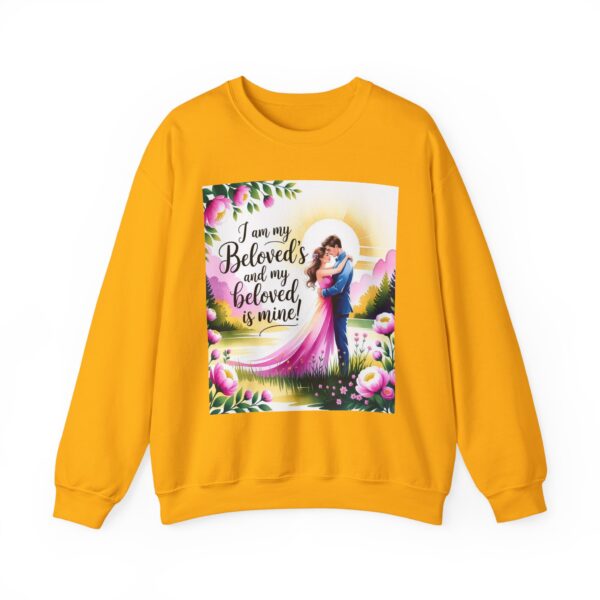 Crewneck Lightweight Sweatshirt with our "I am my Beloved's" Vintage Inspired Sweatshirt, Couple's Gift, Weddings, Anniversaries, Biblical, Song of Solomon - Image 13