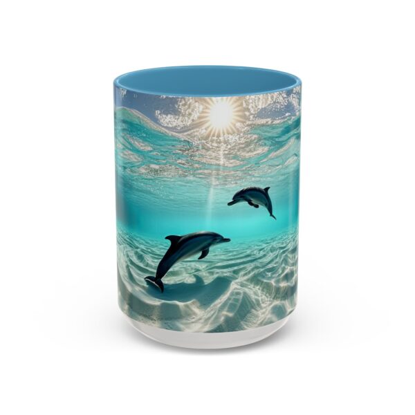 Our "Dolphins at Rest" design Accent Coffee Mug, Perfect for Wedding Gifts, Inspirational Decor, Beauty of God's Creation, Tea Cup, Ceramic - Image 37