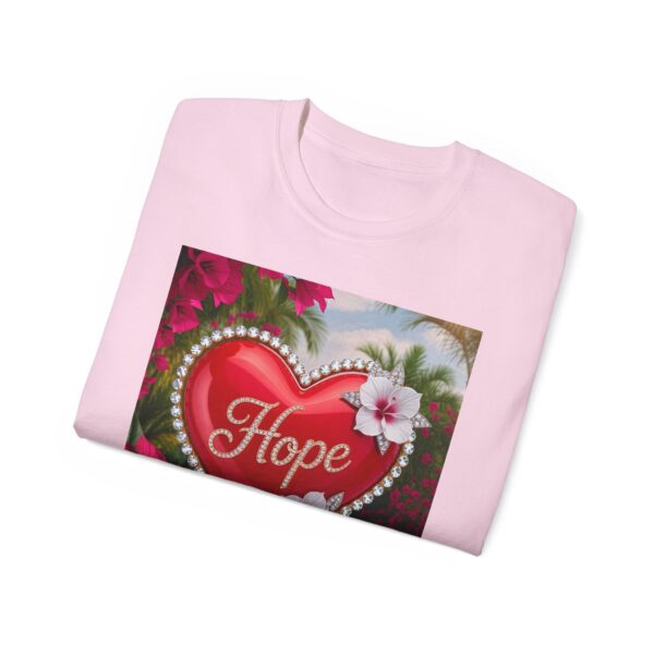 Our "HOPE" Inspirational 'Solid Red Heart' Design Vintage Christian Faith Apparel Unisex Cotton T-Shirt Thoughtful Quote, Philippians 4:8 - Image 53