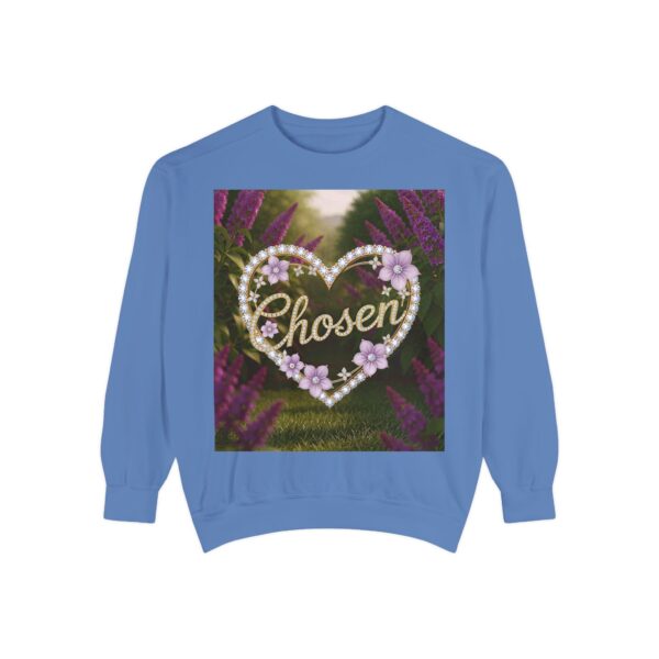 Sweatshirt Unisex Inspirational "Chosen" 'Diamond Ring Heart' Christian Apparel, Faith-Based Comfort, Jumper, Gift for Believers - Image 37