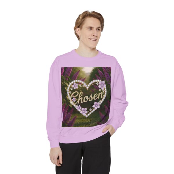 Sweatshirt Unisex Inspirational "Chosen" 'Diamond Ring Heart' Christian Apparel, Faith-Based Comfort, Jumper, Gift for Believers - Image 55