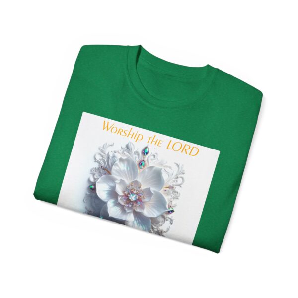 Our inspirational "Worship the Lord in the Beauty of Holiness" Christian Unisex Cotton T-Shirt, Faith Apparel, Love Gift, Gospel Fashion - Image 32