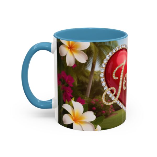 Our "Jesus" Garden solid red heart design Accent Coffee Mug, Perfect for Wedding Gifts, Love Confessions, Inspirational Floral Decor - Image 35