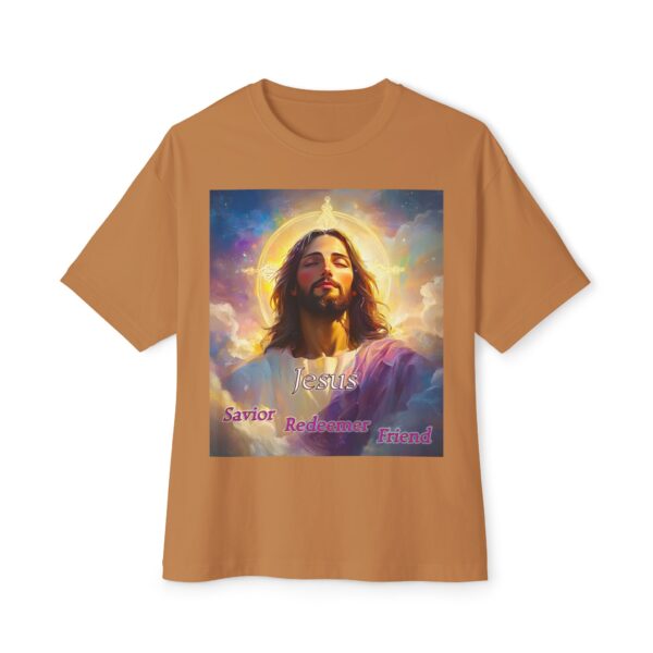 Jesus! Savior Redeemer Friend, Inspirational Christian Unisex Tee, Oversized Shirt, Boxy Top, Spiritual Tshirt, Gift for Christians - Image 21