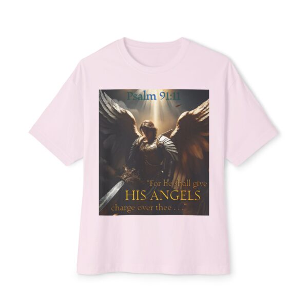 Angelic Guardian Biblical Unisex Tee, Inspirational, Christian Tshirt, Oversized Shirt, Boxy Top - Image 9