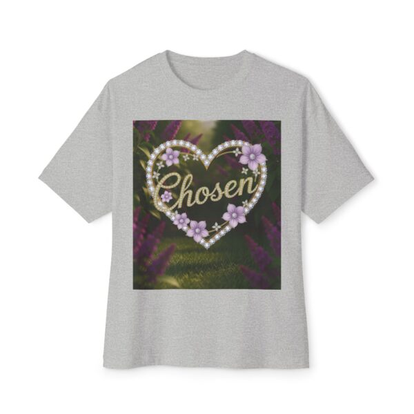 Our "CHOSEN" Inspirational Bible 'Garden Design' Christian Unisex Tee, Oversized Shirt, Boxy Top, Spiritual Tshirt, Gift for Christians - Image 29