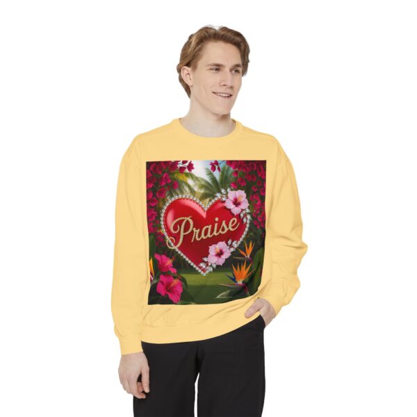 Sweatshirt Unisex Inspirational-Our "Praise" 'Solid Red Heart' design! Christian Virtues Uplifting Faith-Based Apparel Gospel Comfort - Image 11