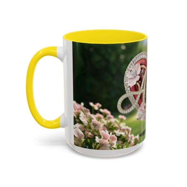 Our "Amen" Inspirational 'Elaborate Red Flowers Heart' design Accent Coffee Mug, Perfect for Wedding Gifts, Love & Faith Decor, Philippians 4:8 - Image 63