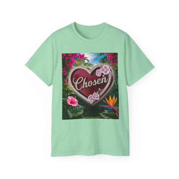 Our "Chosen" Inspirational 'Solid Red Heart' Design Vintage Christian Faith Apparel Unisex Cotton T-Shirt, Thoughtful Quote, Philippians 4:8 - Image 30