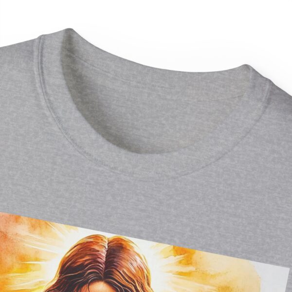 Our "God is Love" series with Jesus hugging a SMALL FAMILY Inspirational Christian Unisex Cotton T-Shirt, Faith Spiritual Apparel, Love Gift - Image 8
