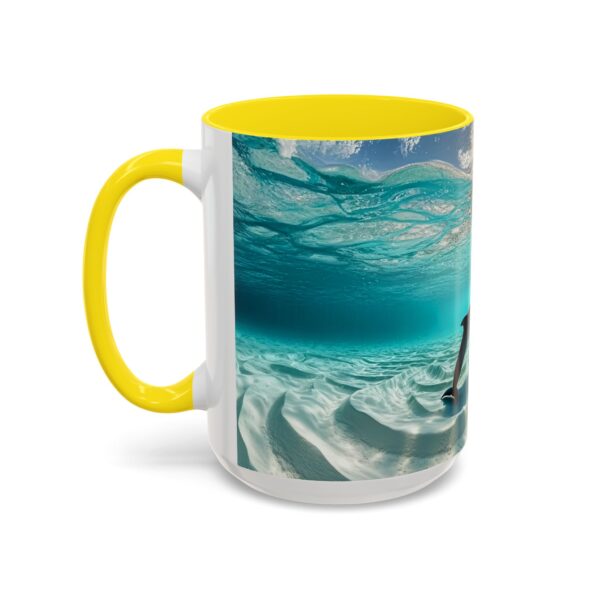 Our "Dolphins at Rest" design Accent Coffee Mug, Perfect for Wedding Gifts, Inspirational Decor, Beauty of God's Creation, Tea Cup, Ceramic - Image 63