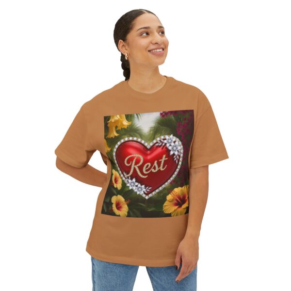 Our "REST" Biblical 'Garden' solid design Unisex Tee Inspirational Christian Tshirt for Men and Women, Oversized Shirt, Boxy Top Tee Shirt - Image 19