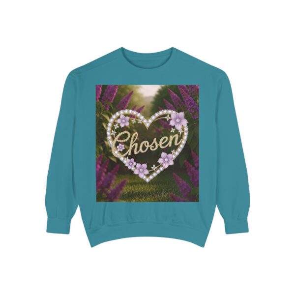 Sweatshirt Unisex Inspirational "Chosen" 'Diamond Ring Heart' Christian Apparel, Faith-Based Comfort, Jumper, Gift for Believers - Image 25