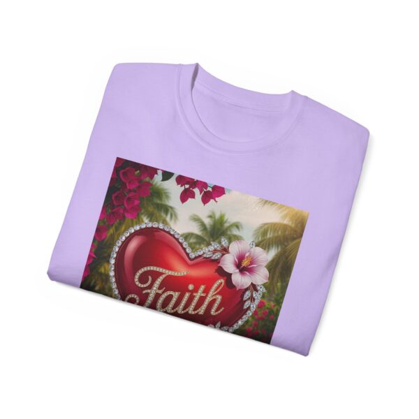 Our "Faith" Inspirational 'Solid Red Heart' Design Vintage Christian Faith Apparel Unisex Cotton T-Shirt, Thoughtful Quote, Philippians 4:8 - Image 49