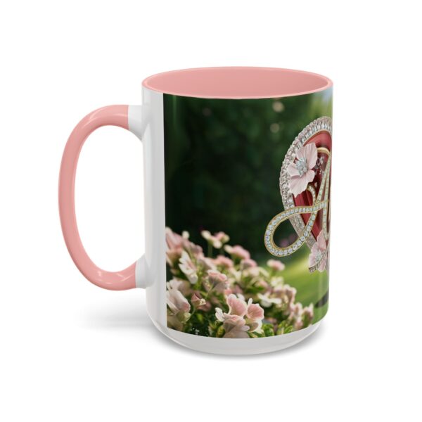 Our "Amen" Inspirational 'Elaborate Red Flowers Heart' design Accent Coffee Mug, Perfect for Wedding Gifts, Love & Faith Decor, Philippians 4:8 - Image 27