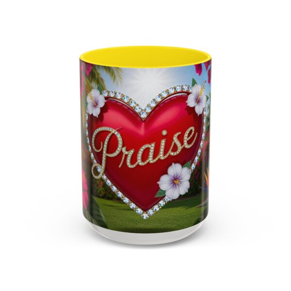 Our "Praise" 'Solid Red Heart' Inspirational Design Accent Coffee Mug, Perfect for Wedding Gifts, Love & Faith Decor, Philippians 4:8 - Image 61