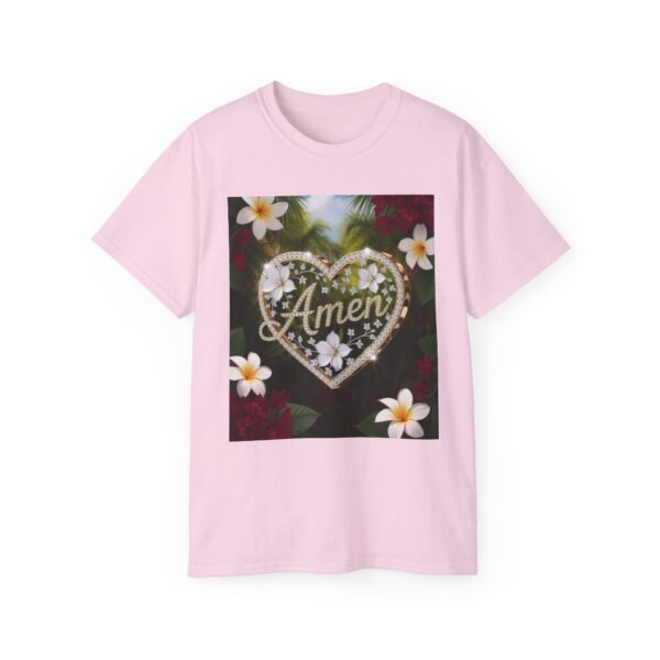 Our "Amen" Inspirational 'Diamond Ring Heart' Design Vintage Christian Faith Apparel Unisex Cotton T-Shirt Thoughtful Quote, Philippians 4:8 - Image 51