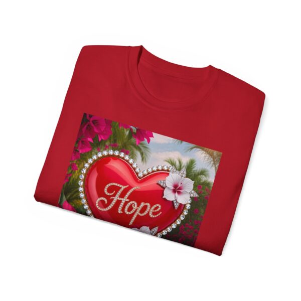 Our "HOPE" Inspirational 'Solid Red Heart' Design Vintage Christian Faith Apparel Unisex Cotton T-Shirt Thoughtful Quote, Philippians 4:8 - Image 61