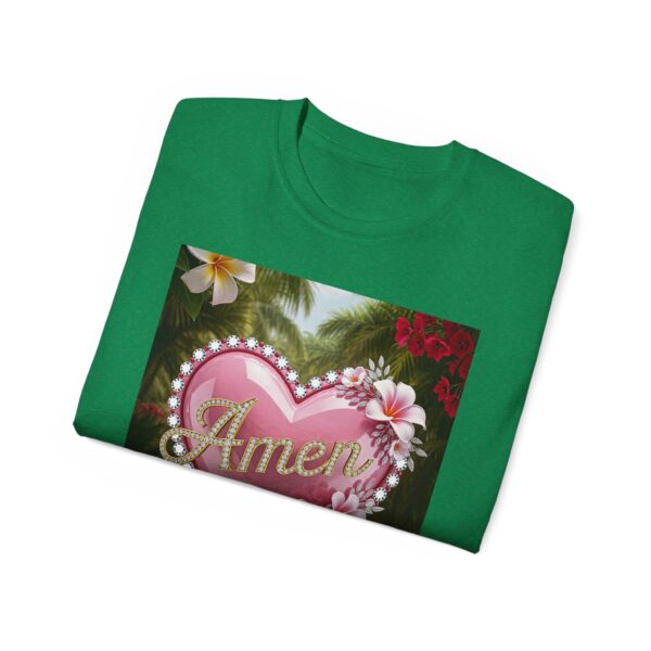Our "Amen" Inspirational 'Solid Pink Heart' Design Vintage Christian Faith Apparel Unisex Cotton T-Shirt, Thoughtful Quote, Philippians 4:8 - Image 37