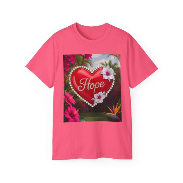 Our "HOPE" Inspirational 'Solid Red Heart' Design Vintage Christian Faith Apparel Unisex Cotton T-Shirt Thoughtful Quote, Philippians 4:8 - Image 54