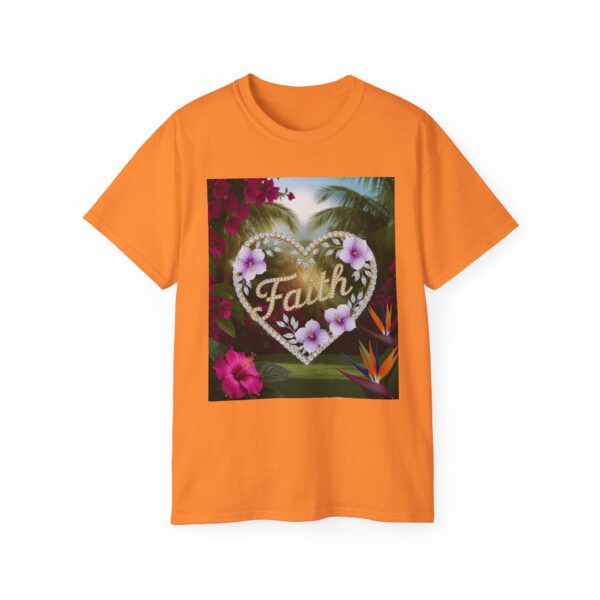 Our "Faith" Inspirational 'Diamond Ring Heart' Design Vintage Christian Faith Apparel Unisex Cotton T-Shirt Thoughtful Quote, Philippians 4:8 - Image 15