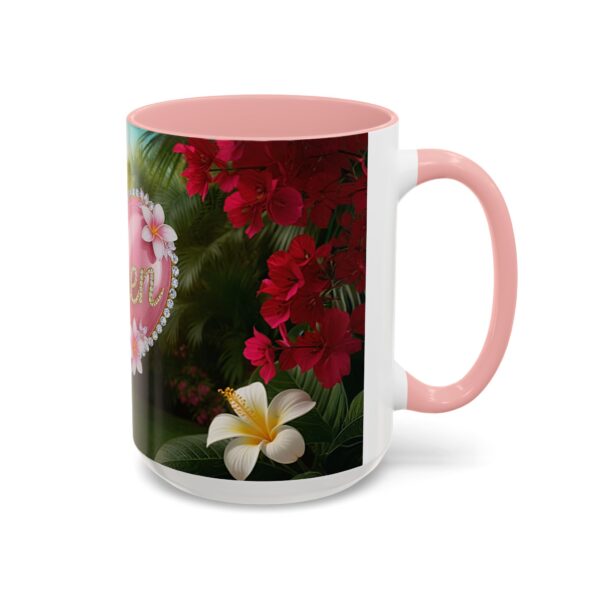 Our "Amen" Inspirational 'Solid Pink Heart' design Accent Coffee Mug, Perfect for Wedding Gifts, Love & Faith Decor, Philippians 4:8 - Image 26