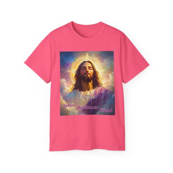 Our "Jesus! Savior Redeemer Friend" Inspirational Christian Unisex Cotton T-Shirt, Faith Spiritual Apparel, Gift for Christians - Image 57