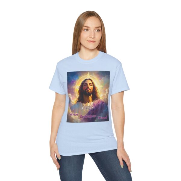 Our "Jesus! Savior Redeemer Friend" Inspirational Christian Unisex Cotton T-Shirt, Faith Spiritual Apparel, Gift for Christians - Image 40