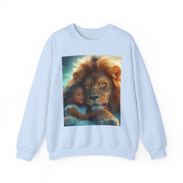 Crewneck Lightweight Sweatshirt with our Inspirational "Lucy and Lion" design. Vintage Christian Faith Apparel Gospel Fashion Biblical Fantasy, Unisex - Image 15
