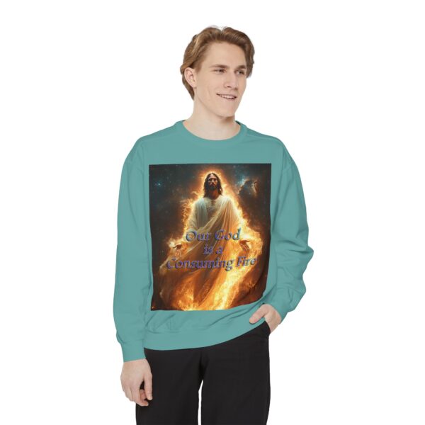 Sweatshirt Unisex Inspirational-Our Majestic "Our God is a Consuming Fire" Design - Faith Apparel, Unisex Top, Religious Gift, Comfort Wear, Church Event Style - Image 18