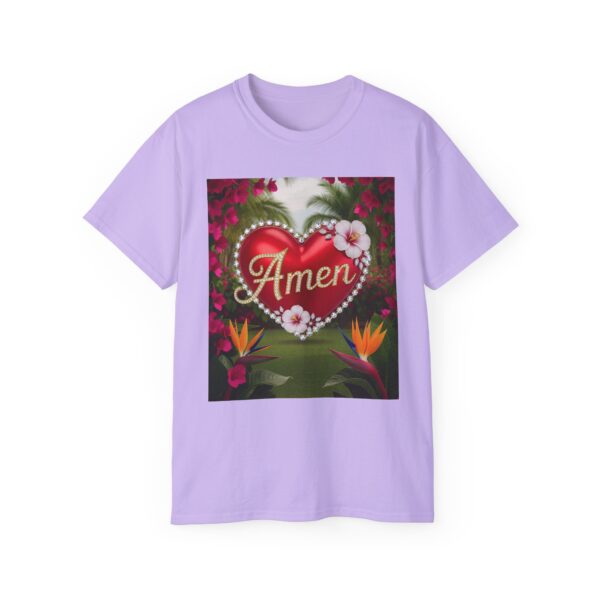 Our "Amen" Inspirational 'Solid Red Heart' Design Vintage Christian Faith Apparel Unisex Cotton T-Shirt, Thoughtful Quote, Philippians 4:8 - Image 46