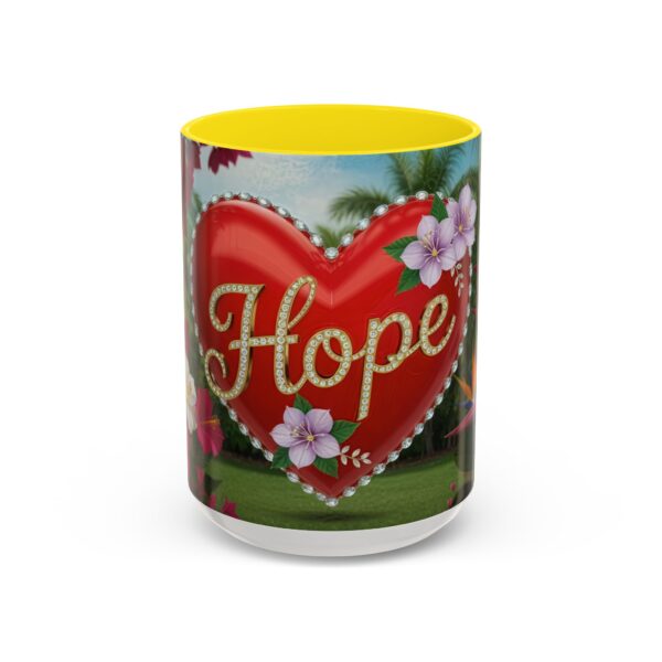 Our "Hope" 'Solid Red Heart' Inspirational design! Accent Coffee Mug, Perfect for Wedding Gifts, Love Confessions, Inspirational Floral Decor Philippians 4:8 - Image 61
