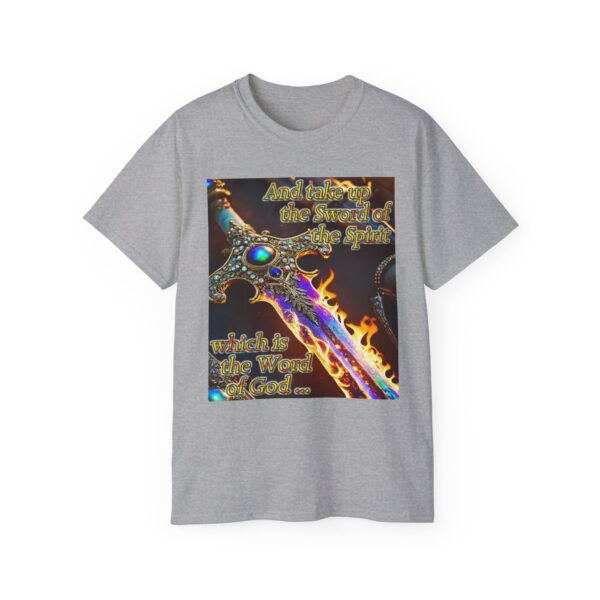 Our "Sword of the Spirit" Inspirational Bible Verse Design Unisex Cotton T-Shirt Philippians 4:8 Faith Apparel Spiritual Warfare gift - Image 9