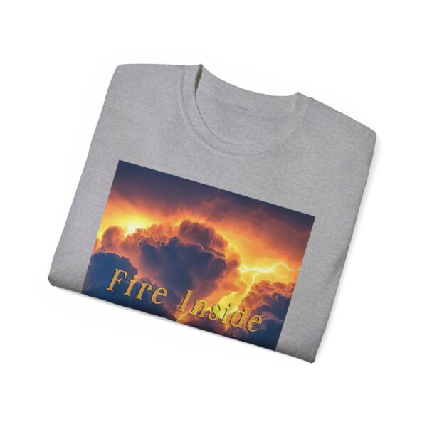 Our Inspirational "Fire Inside" tropical storm Design Vintage Christian Faith Apparel Unisex Cotton T-Shirt, God is Light, Philippians 4:8 - Image 13