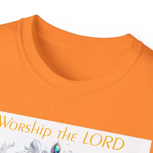 Our inspirational "Worship the Lord in the Beauty of Holiness" Christian Unisex Cotton T-Shirt, Faith Apparel, Love Gift, Gospel Fashion - Image 11