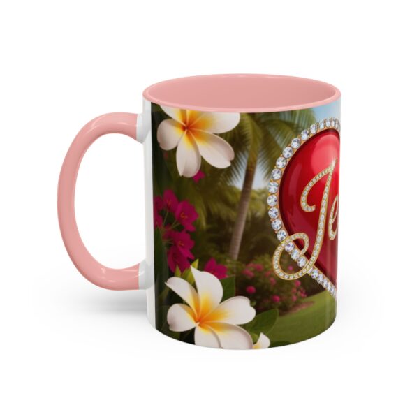 Our "Jesus" Garden solid red heart design Accent Coffee Mug, Perfect for Wedding Gifts, Love Confessions, Inspirational Floral Decor - Image 11
