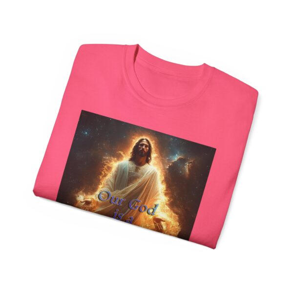Our majestic "Our God is a Consuming Fire" Inspirational Christian Unisex Cotton T-Shirt, Faith Spiritual Apparel, Gift for Christians - Image 56