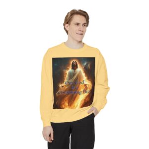Sweatshirt Unisex Inspirational-Our Majestic "Our God is a Consuming Fire" Design - Faith Apparel, Unisex Top, Religious Gift, Comfort Wear, Church Event Style