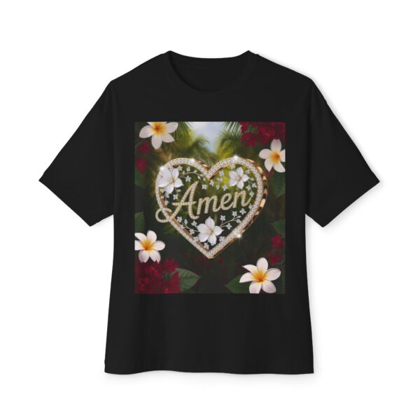 Our "AMEN" Biblical 'Diamond Ring Heart' Unisex Tee, Inspirational, Christian Tshirt, Oversized Shirt, Boxy Top! - Image 9