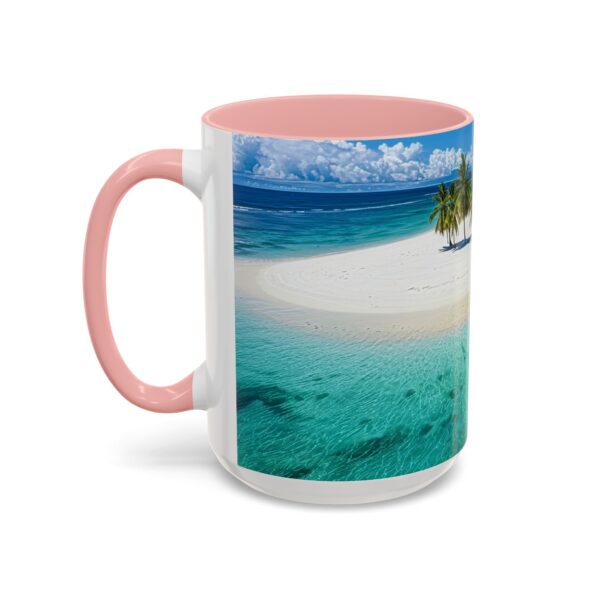 Our inspirational "Five Palm Island" Ceramic Accent Coffee Mug Design is Perfect for Wedding Gifts, Inspirational Decor - Image 27
