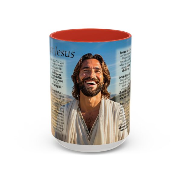 Our inspirational "Just Jesus" and Verses on Salvation Ceramic Accent Coffee Mug Design is Perfect for Wedding Gifts, Inspirational Decor - Image 29